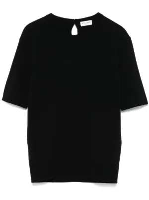 Tシャツ・カットソー Saint Laurent  Abbigliamento Women Organic Cotton Black 14577849_54474722_600.jpg