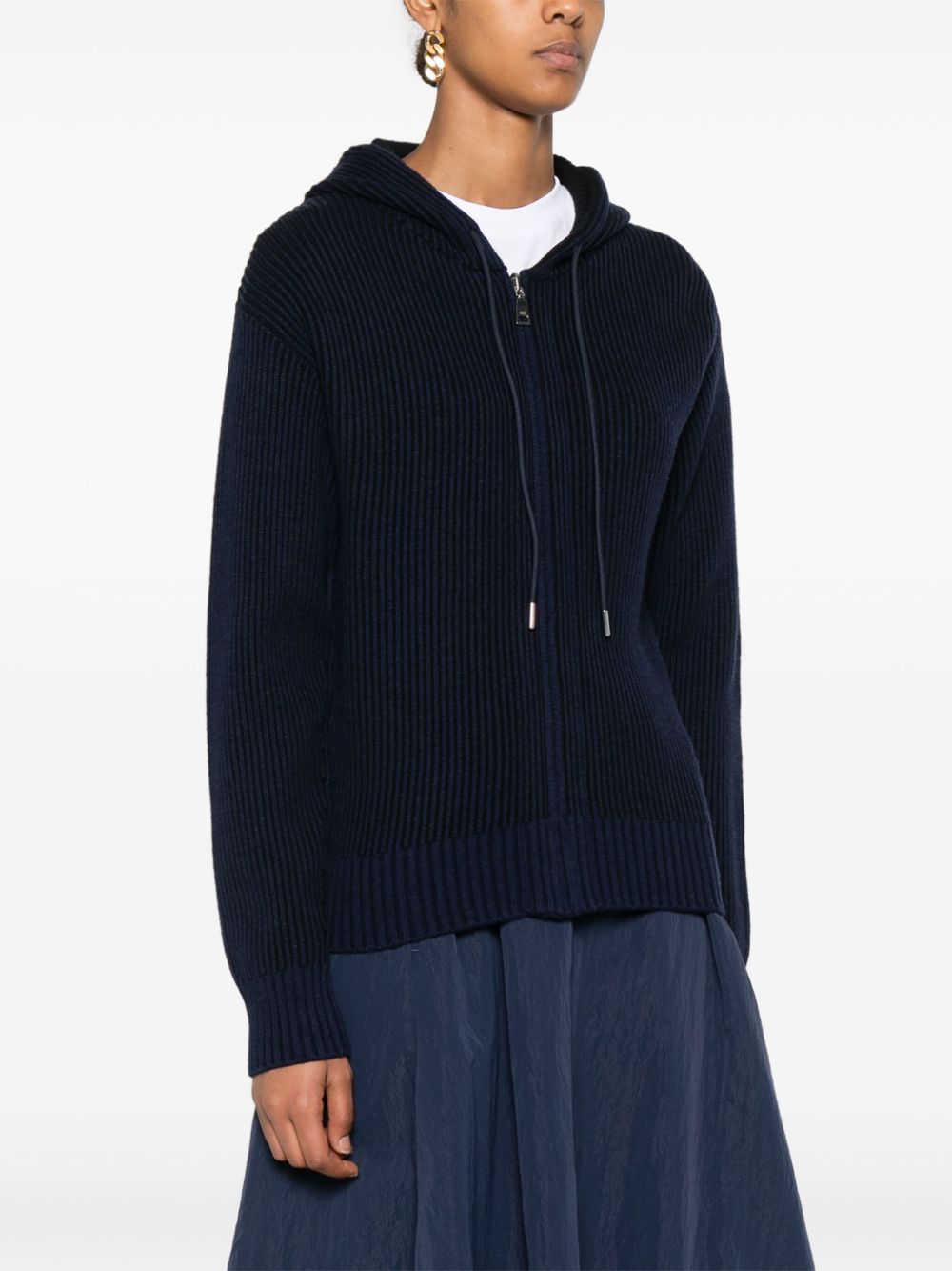 Shop Add Ribbed Cardigan In Blue