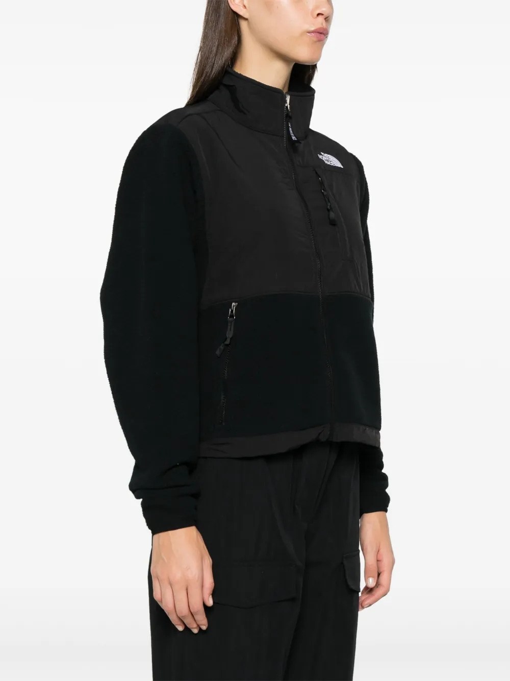 The North Face Denali 2 Paneled Recycled Fleece And Shell Jacket In Black