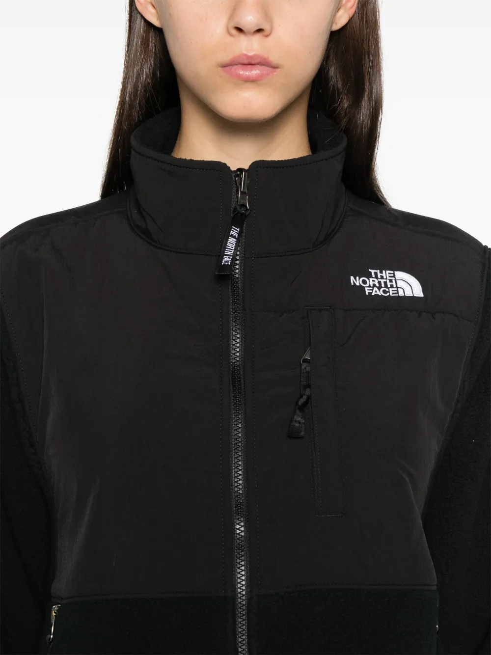 The North Face Denali 2 Paneled Recycled Fleece And Shell Jacket In Black