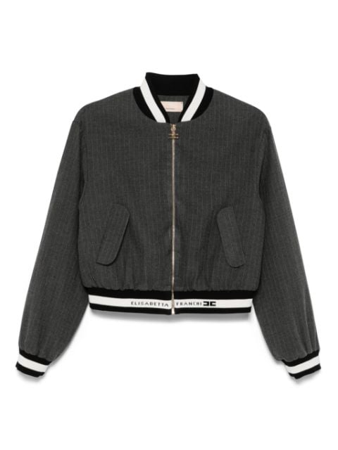 Elisabetta Franchi La Mia Bambina pinstriped bomber jacket 