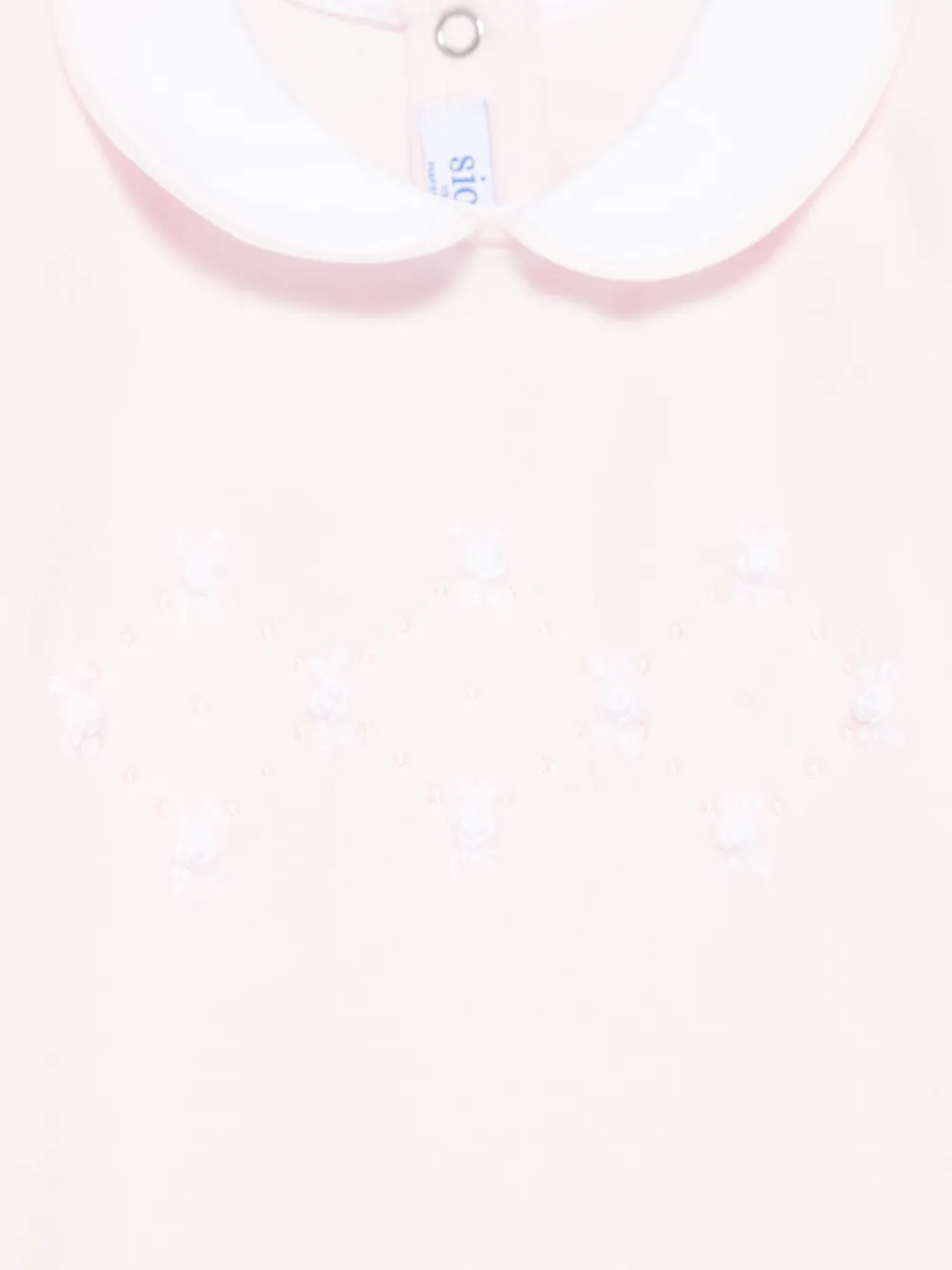 Siola Pyjama met geborduurde bloemen Roze