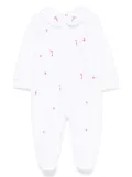 Siola candy cane-embroidered pyjamas - White