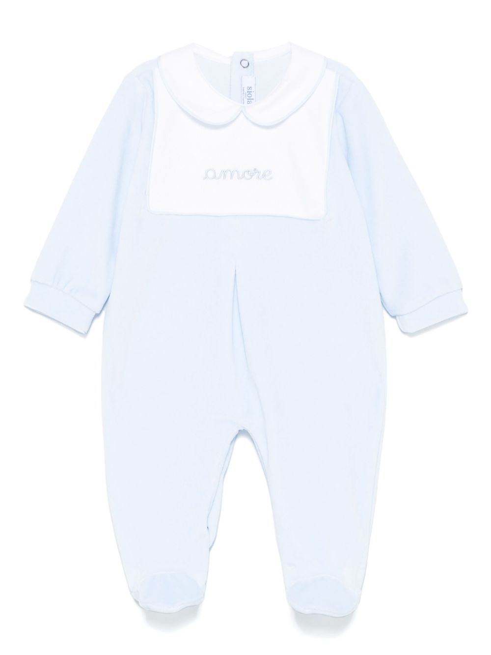 Siola slogan-embroidered pajamas - Blue