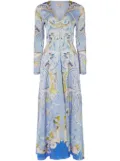 Temperley London Carline-print coat - Blue