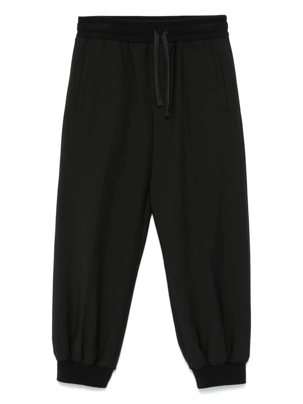 Dolce & Gabbana Kids pantalon à lien de resserrage - Noir Dolce & Gabbana Kids pantalon à lien de resserrage - Noir