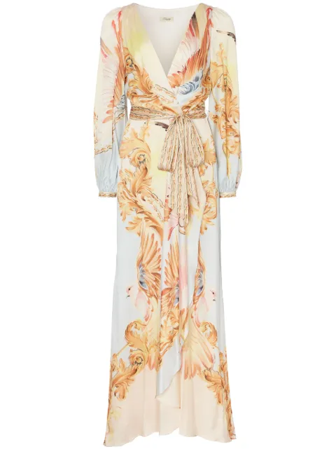 Temperley London graphic-print wrap dress