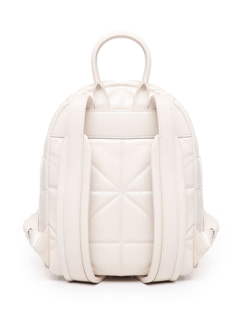 Shop Love Moschino Quilted Backpack In Nude