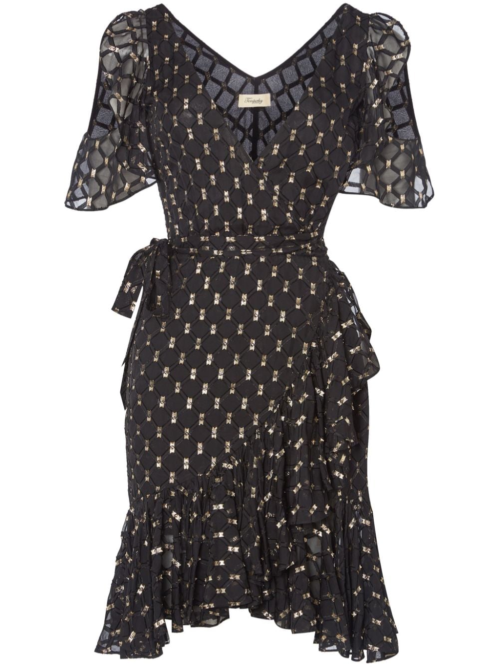 Shop Temperley London Angelico Mini Dress In Black