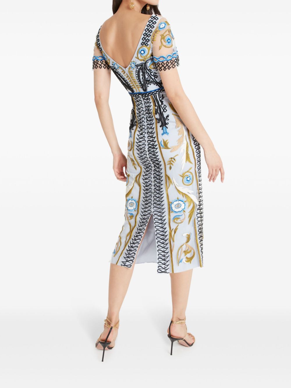 Shop Temperley London Alessia Midi Dress In Blue