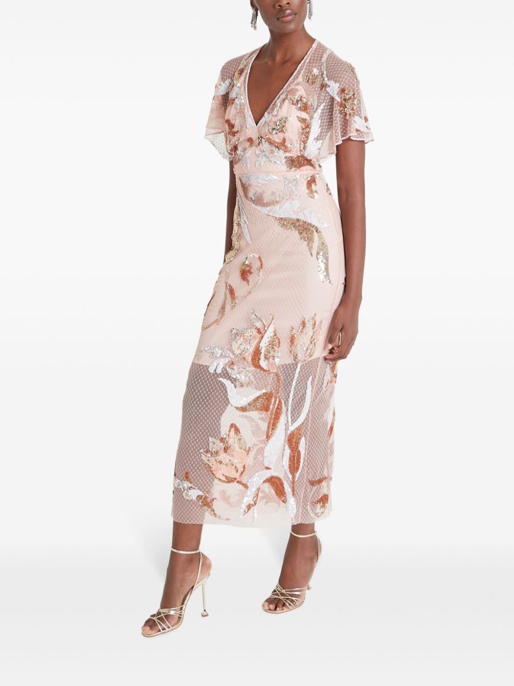 Shop Temperley London Novella Maxi Dress In Pink