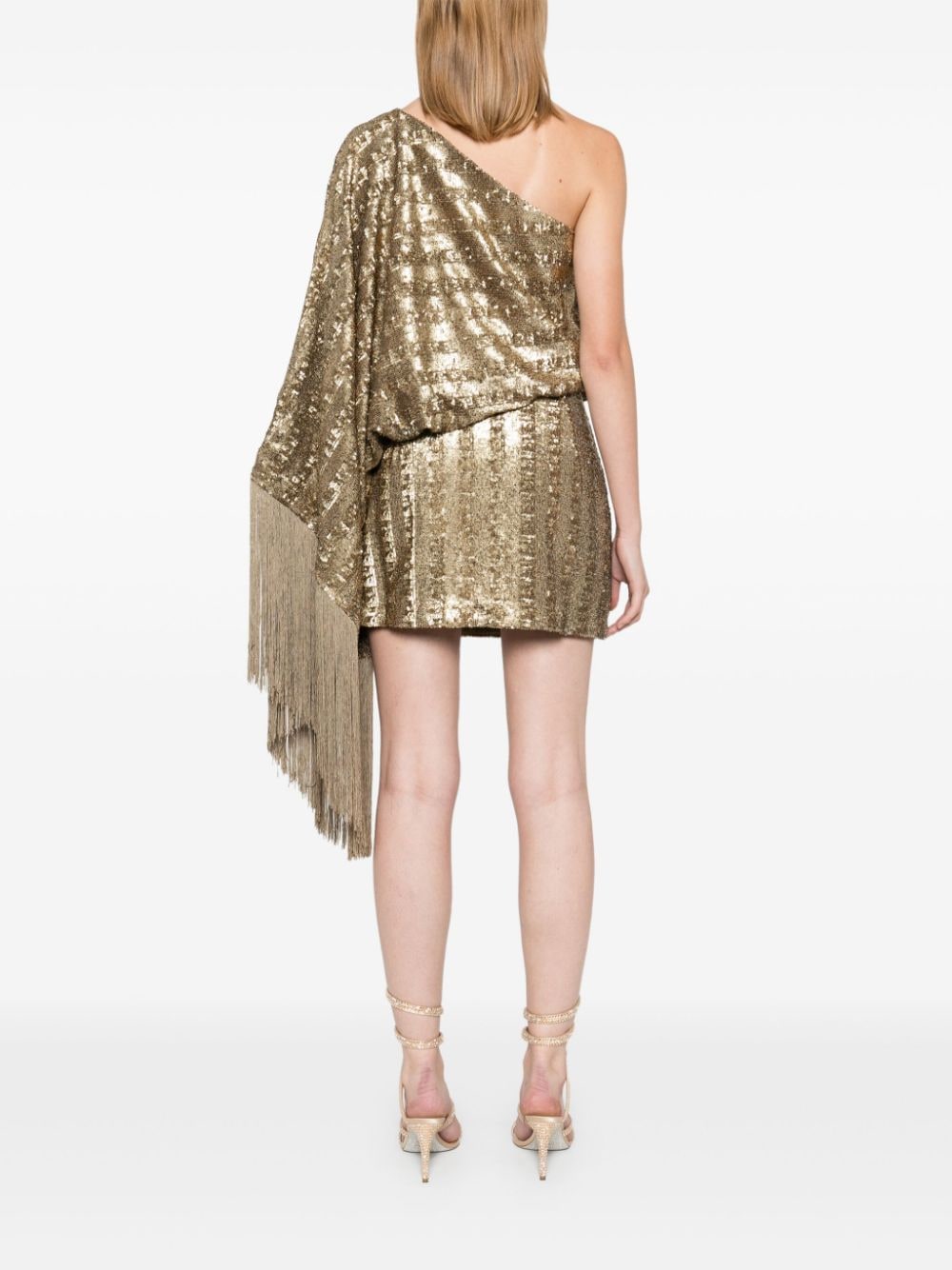 Shop Taller Marmo Gilded Eternity Mini Dress In Gold