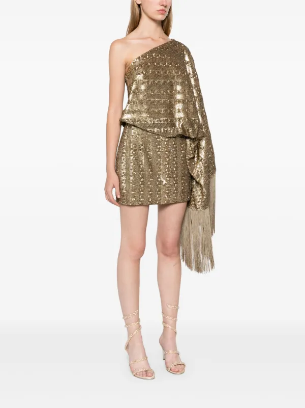 Taller Marmo Gilded Eternity Mini Dress Gold FARFETCH IN