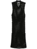 Jil Sander crochet midi dress - Black
