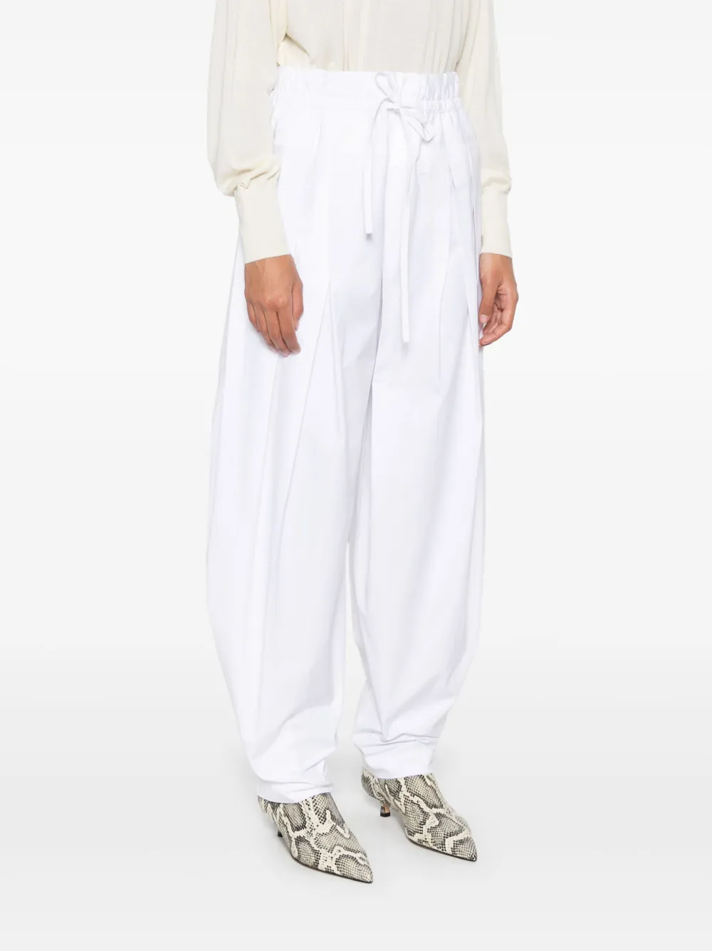 Jil Sander Katoenen broek Wit
