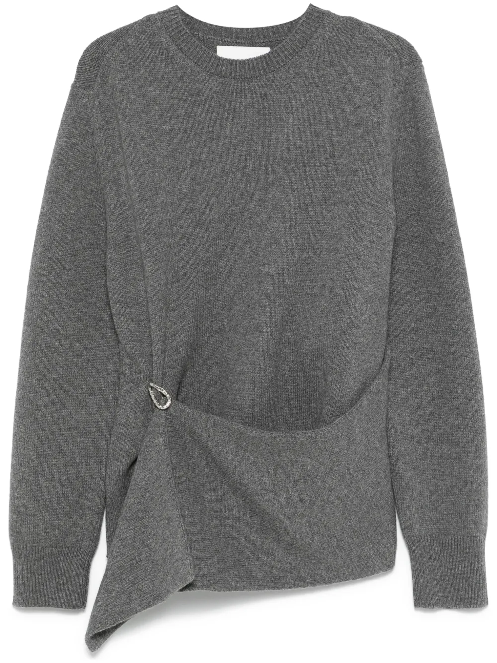 Jil Sander Trui met gedrapeerde vlak Grijs