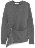 Jil Sander draped panel sweater - Grey
