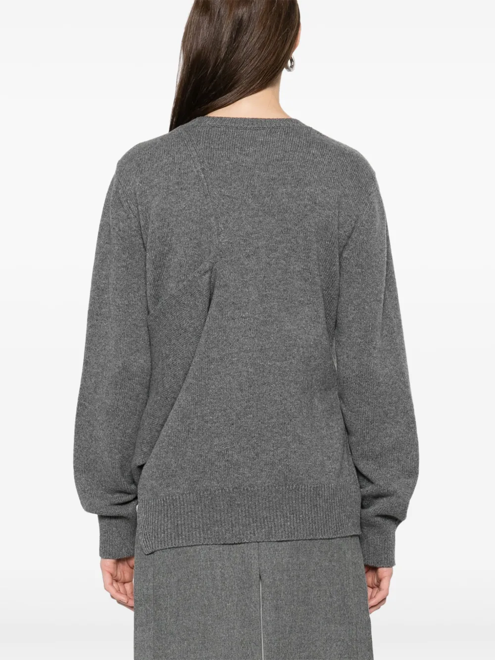 Jil Sander Trui met gedrapeerde vlak Grijs