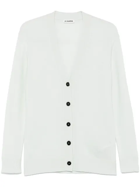 Jil Sander logo-embroidered cardigan