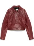 FRAME front-button leather jacket - Red