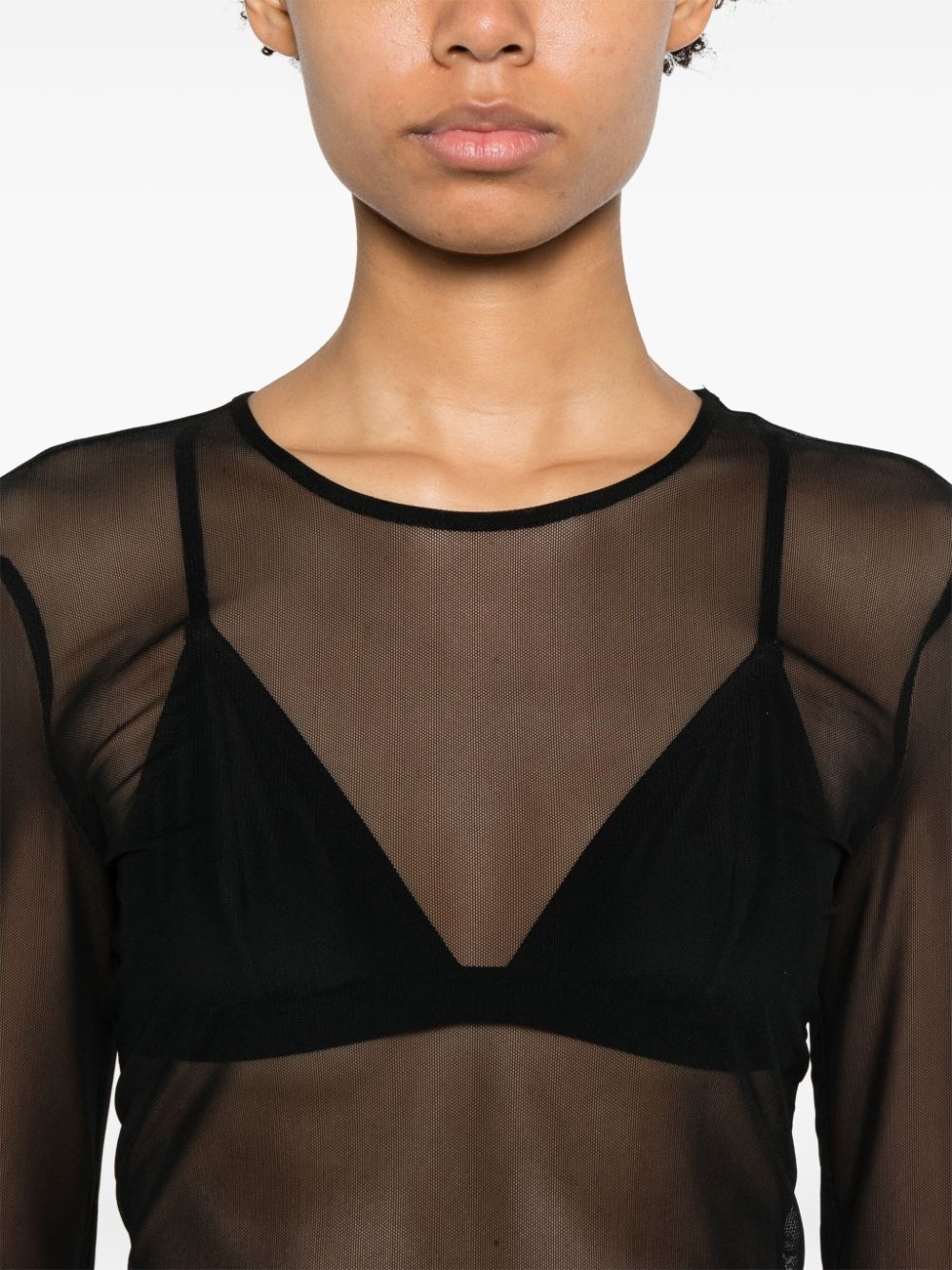 Shop Frame Mesh Bodysuit In Black