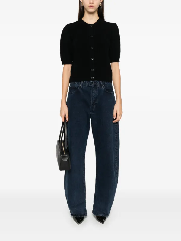 FRAME short-sleeve Cardigan | Black | FARFETCH