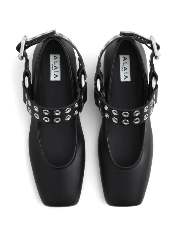 【送料&関税込】Alaia Leather Ballet Flats Alaïa Leather Ballet Flats | Black | FARFETCH