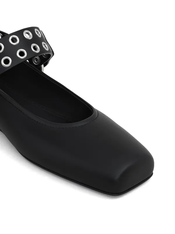 関税込【Alaia】Leather ballet flats Alaïa Leather Ballet Flats | Black | FARFETCH
