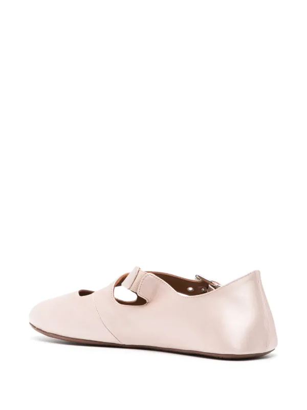 Alaïa criss-cross Satin Ballet Flats | Pink | FARFETCH