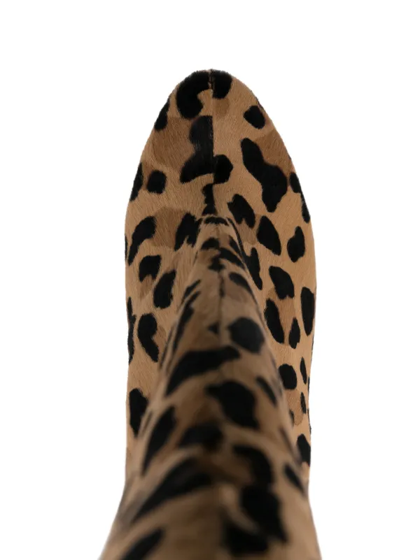Alaïa 90mm leopard-print Boots | Brown | FARFETCH