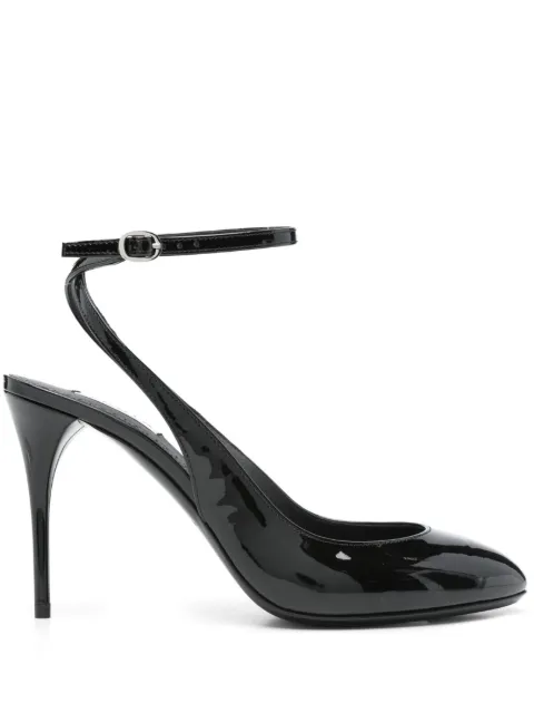 Alaïa 90mm patent-leather slingback pumps 