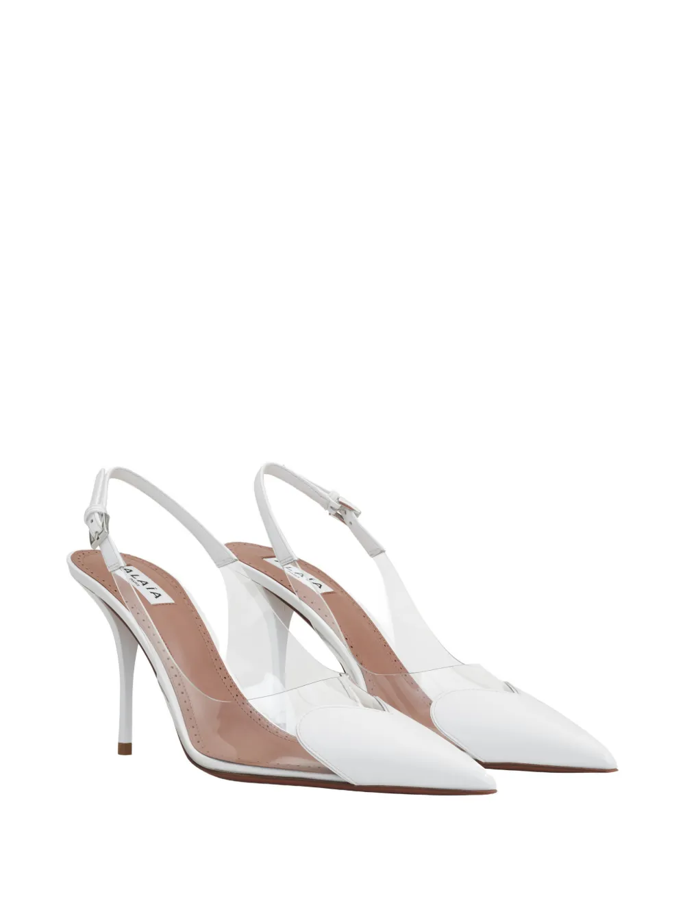 Alaïa Le Coeur Slingback Pumps | White | FARFETCH