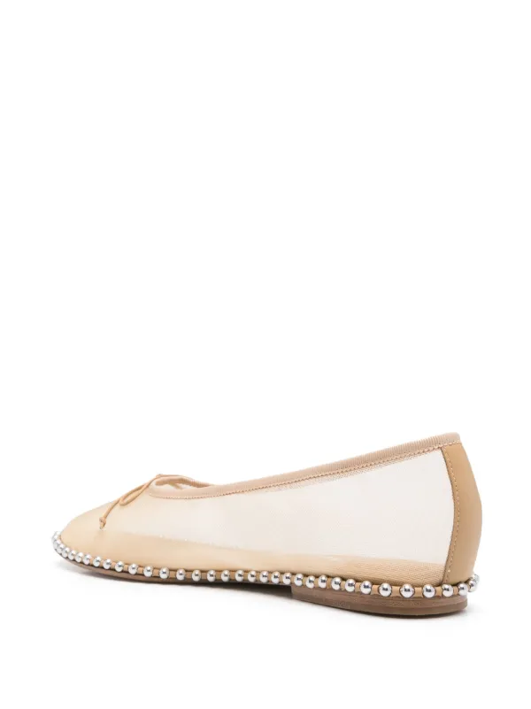【Alexander wang】Lina メッシュ ボールチェーンフラット Lina Ballchain Flat in Mesh in BLACK | alexanderwang®