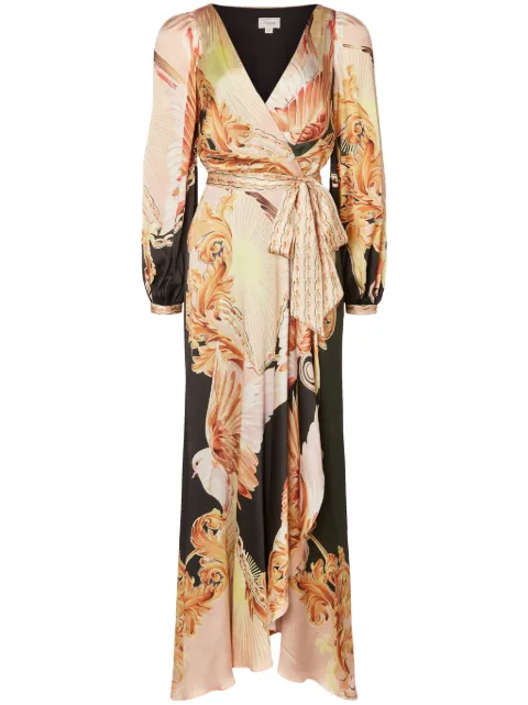 Temperley London graphic-print wrap dress