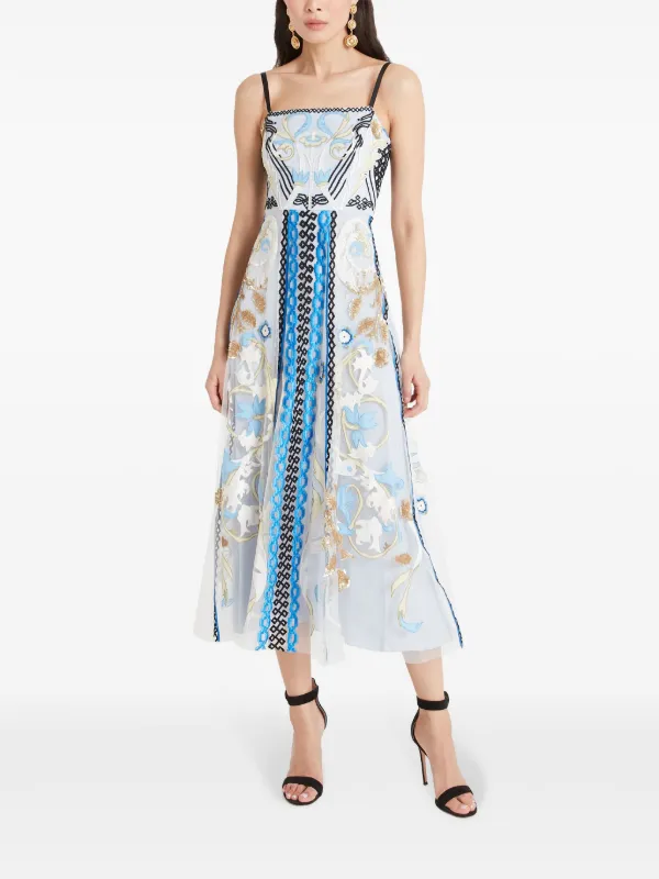 Temperley London Alessia Midi Dress | Blue | FARFETCH