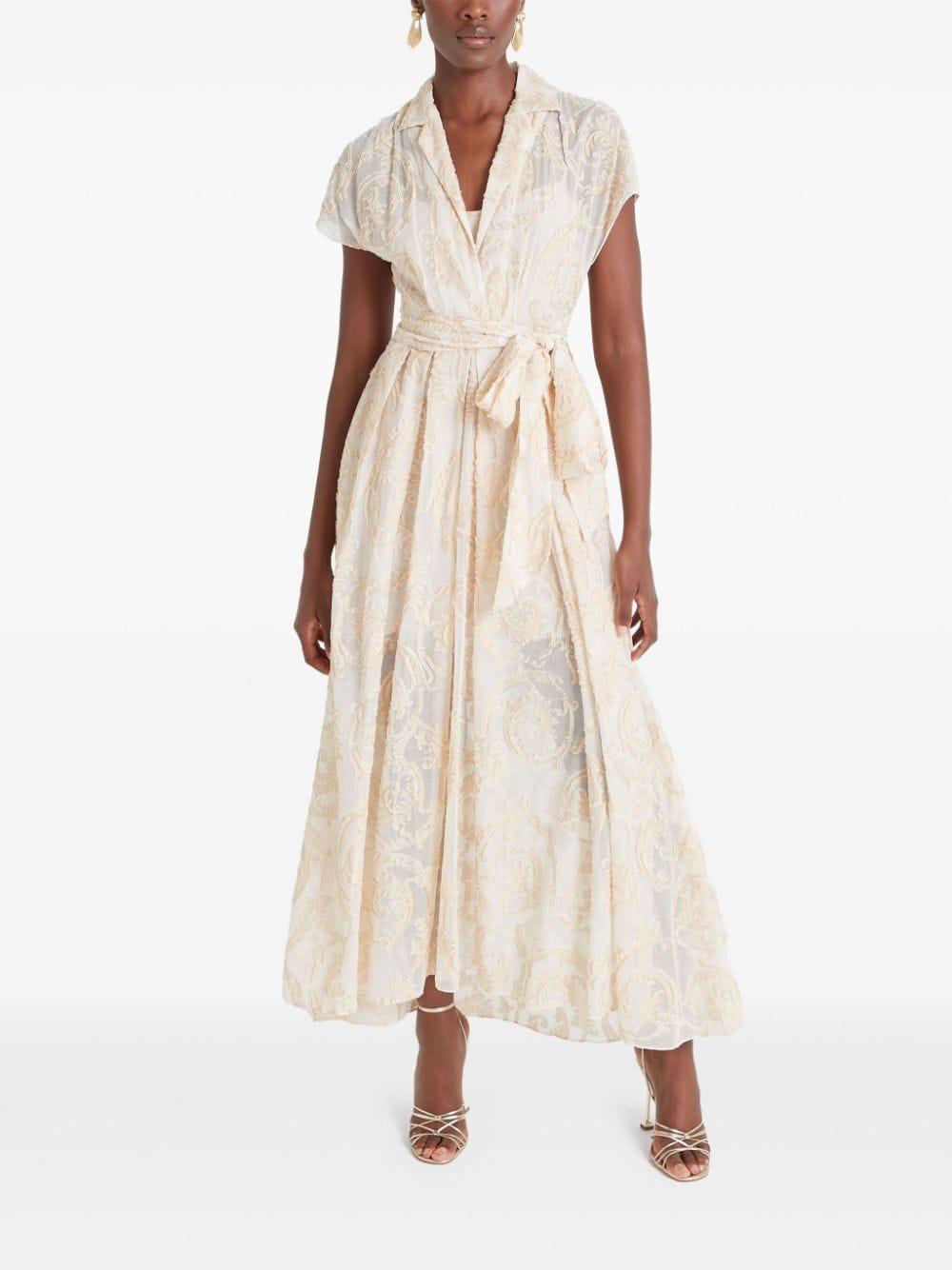 Shop Temperley London Garda Maxi Dress In Neutrals