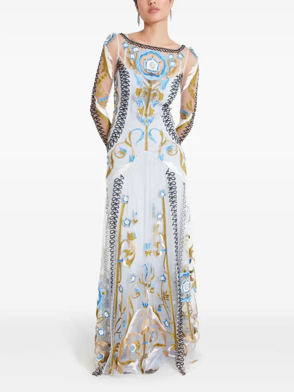 chinese dress ladies Alessia Maxi Dress - Black mesh main image 1