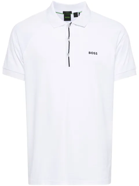 BOSS playera tipo polo con paneles en contraste