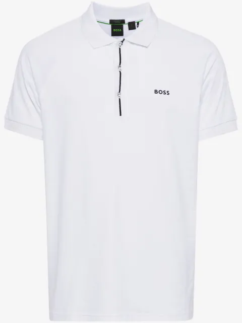 BOSS contrast panel polo shirt