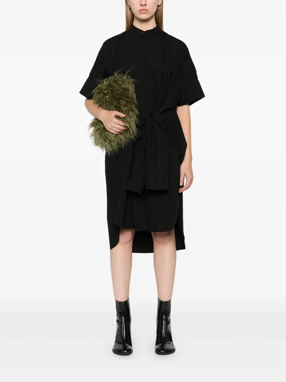 Henrik Vibskov Blousejurk met omslag - Zwart