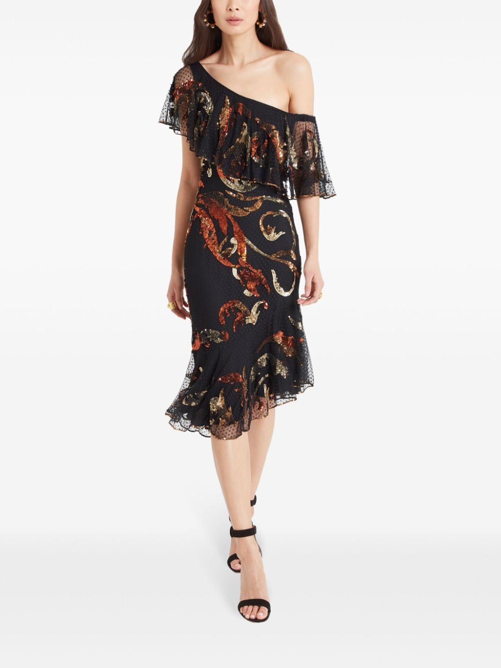 Temperley London Novella midi dress - Zwart