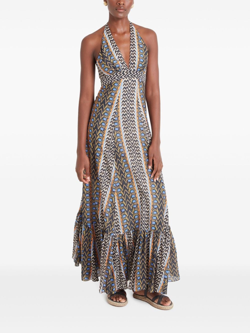 Temperley London Gia maxi dress - Blauw