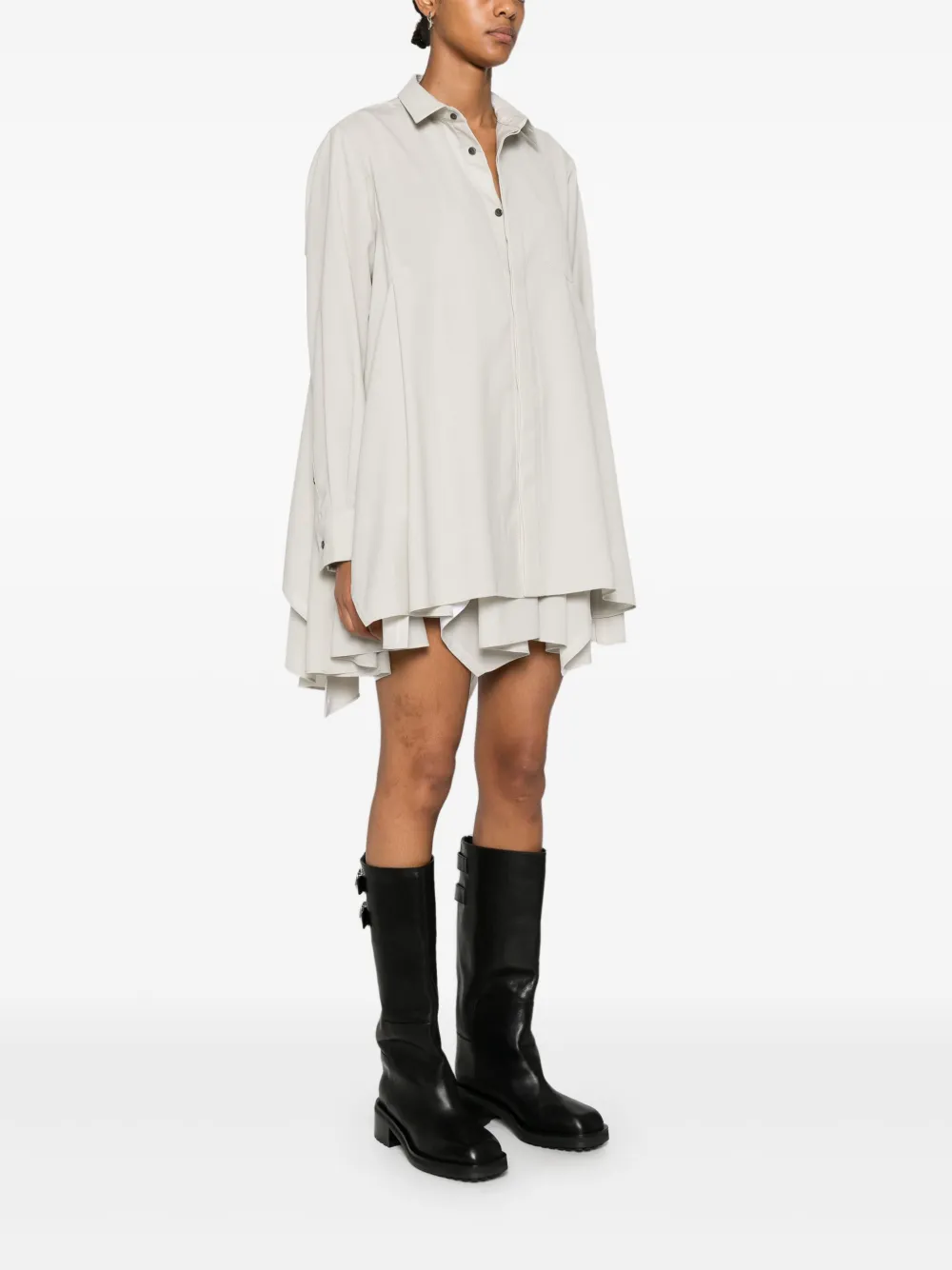sacai Mini-blousejurk Beige