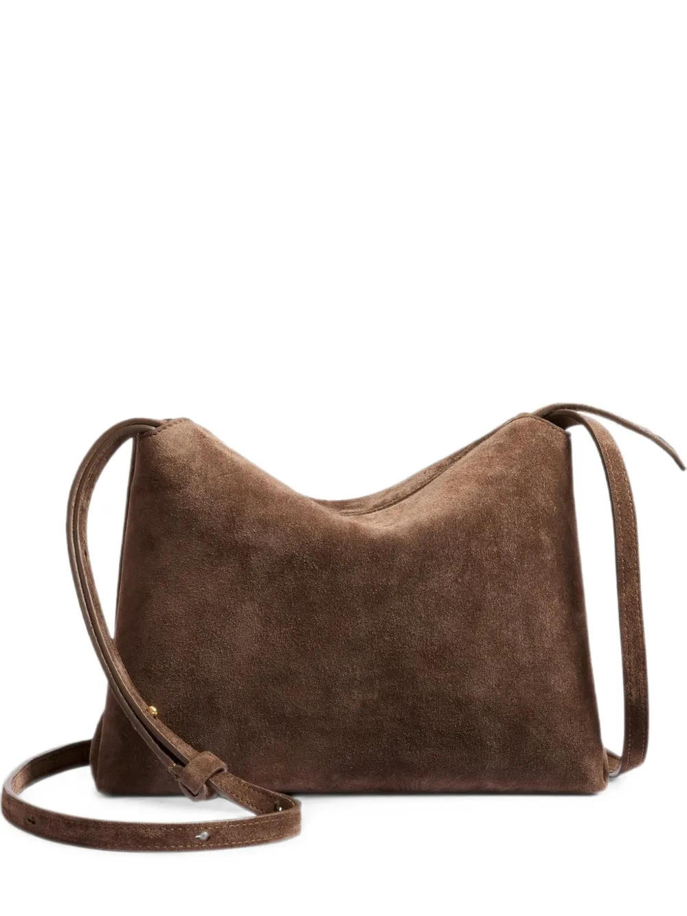 KHAITE Medium Lina suède crossbodytas Beige