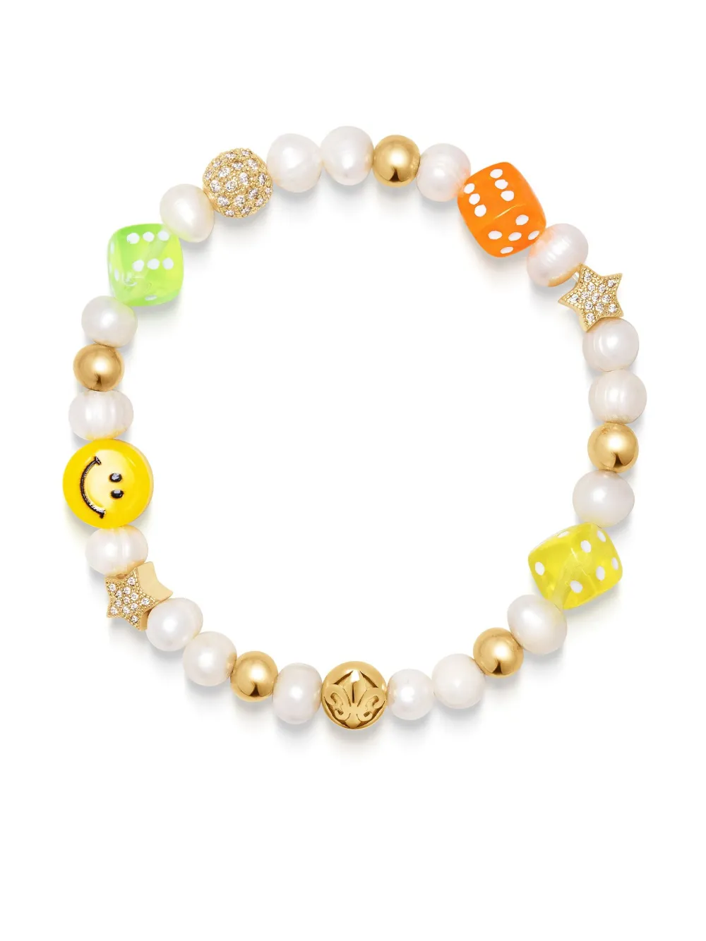 Nialaya Jewelry bead-embellished bracelet - Wit