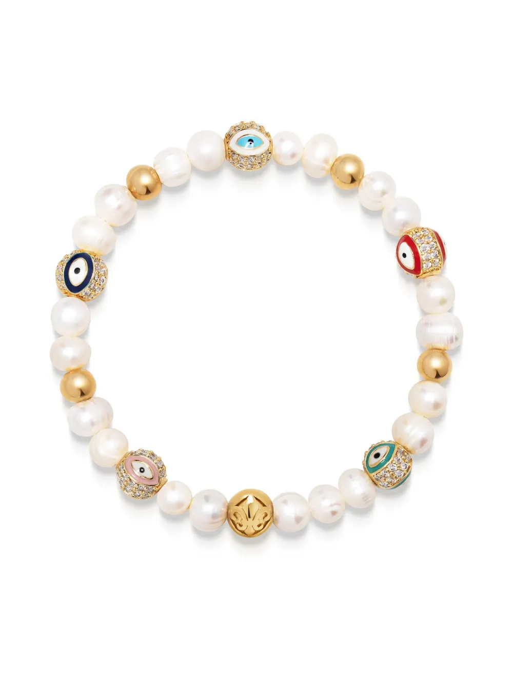 Nialaya Jewelry Evil Eye bracelet - Goud