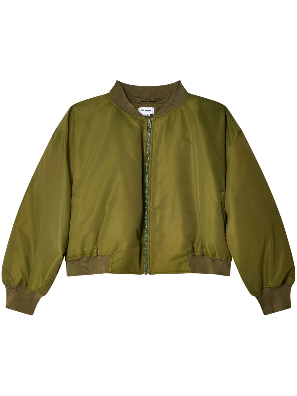 Hed Mayner drop-shoulder bomber jacket | Green | Image 1