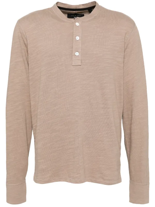 Rag & Bone Classic Flame ヘンリーネック ポロシャツ