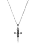 Nialaya Jewelry cross pendant necklace - Silver