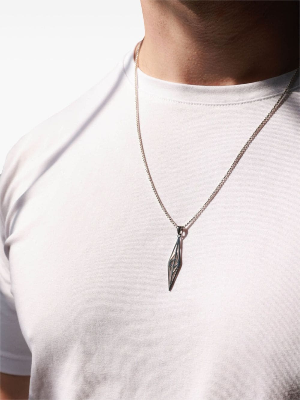 Shop Nialaya Jewelry X Oscar Akermo Elysium Necklace In Silver